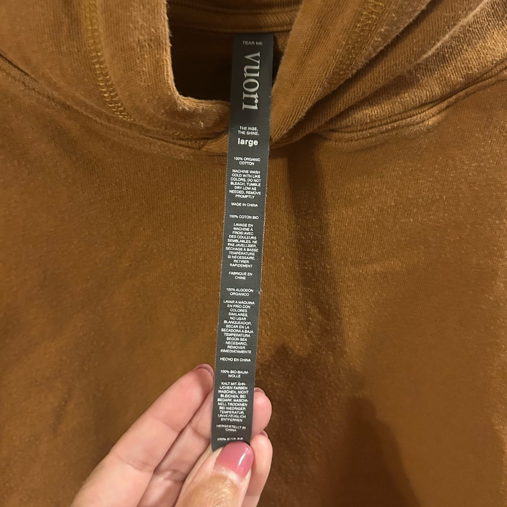 Vuori Burnt Orange Hoodie Cropped - Picture 2 of 4